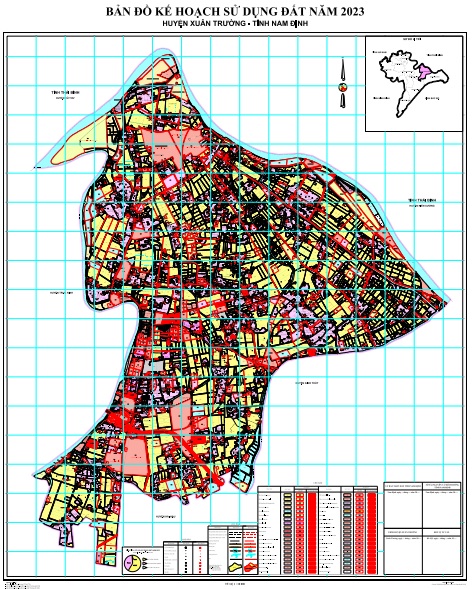 Bản đồ Kế hoạch sử dụng đất năm 2023, huyện Xuân Trường