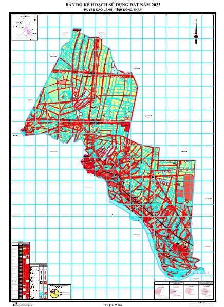 Bản đồ kế hoạch sử dụng đất năm 2023, huyện Cao Lãnh