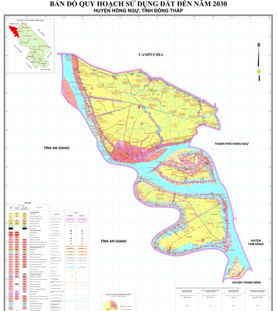 Bản đồ quy hoạch sử dụng đất đến 2030, huyện Hồng Ngự