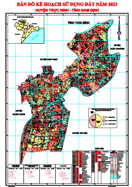 Bản đồ kế hoạch sử dụng đất năm 2023, huyện Trực Ninh