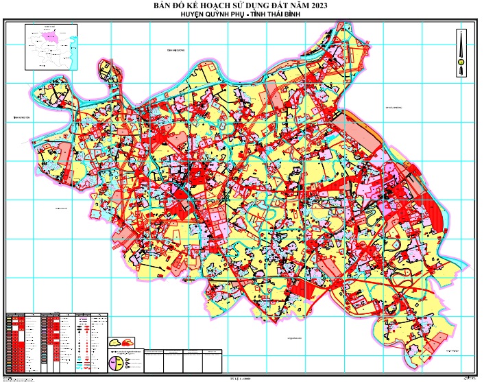 Bản đồ kế hoạch sử dụng đất năm 2023, huyện Quỳnh Phụ