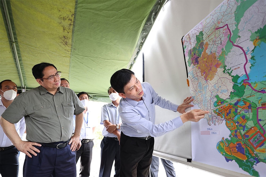 Thủ tướng Chính phủ Phạm Minh Chính khảo sát quy hoạch giao thông tỉnh Bình Phước