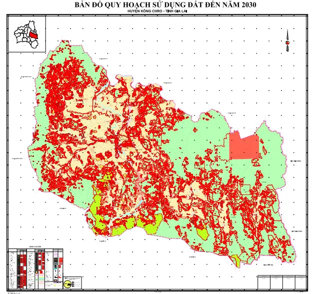 Bản đồ quy hoạch sử dụng đất đến 2030, huyện Kông Chro
