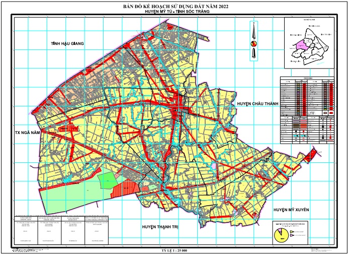 Bản đồ kế hoạch sử dụng đất năm 2022, huyện Mỹ Tú