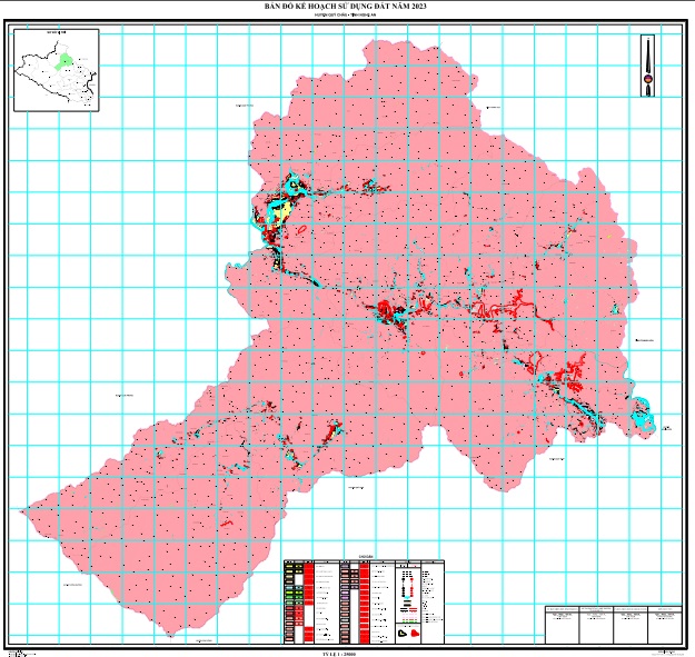 Bản đồ kế hoạch sử dụng đất năm 2023, huyện Qùy Châu
