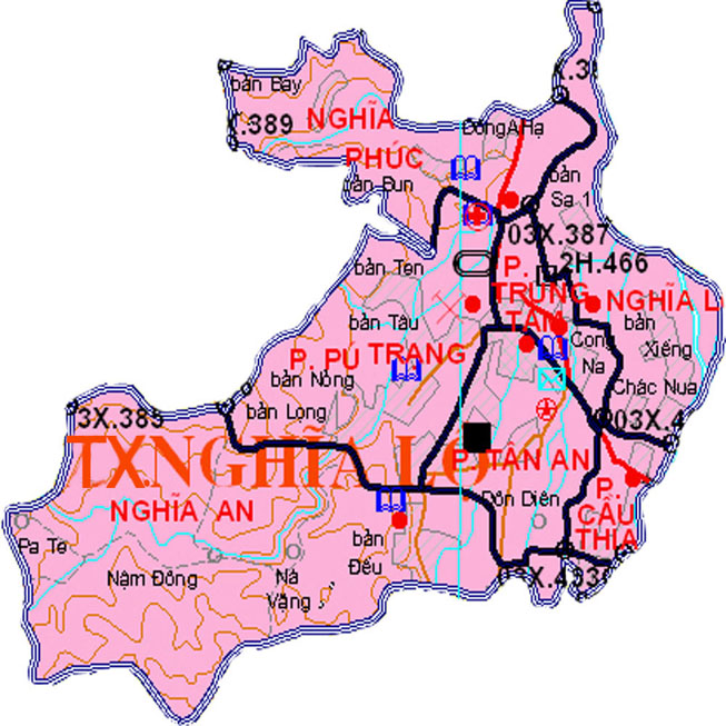 Bản đồ thị trấn Yilu