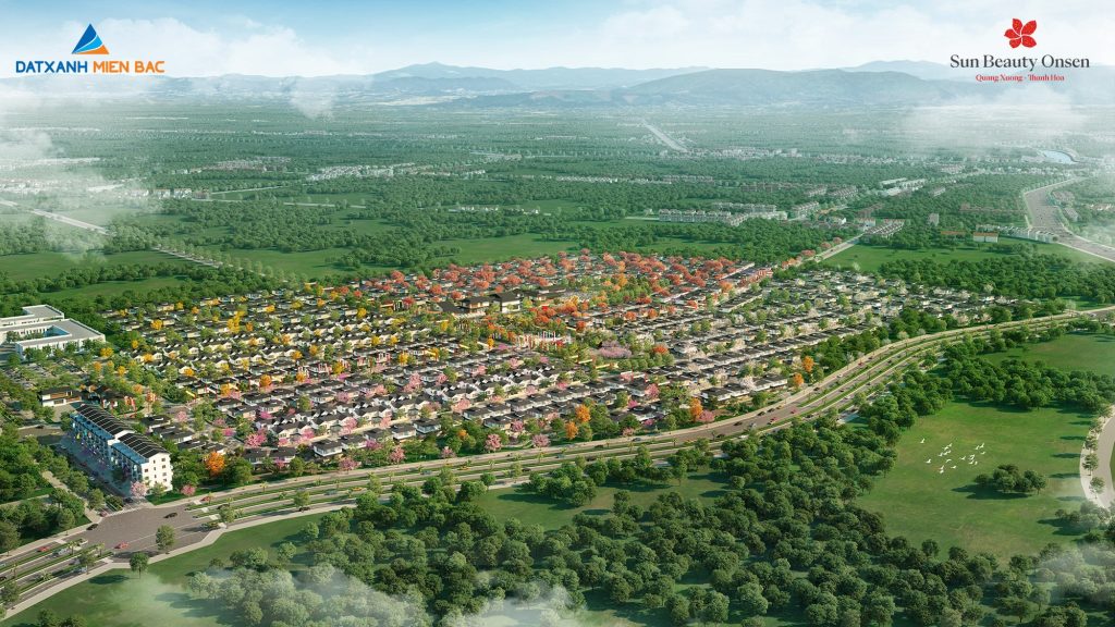 Phối cảnh tổng thể dự án Khu đô thị khoáng nóng Quảng Yên