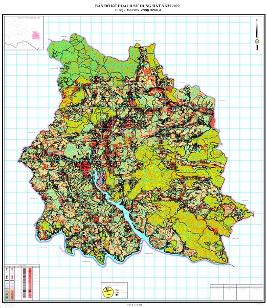 Bản đồ kế hoạch sử dụng đất năm 2022, huyện Phù Yên