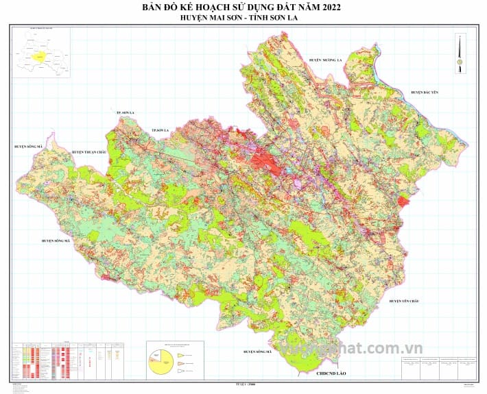 Bản đồ kế hoạch sử dụng đất năm 2022, huyện Mai Sơn