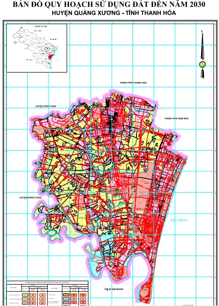 Bản đồ quy hoạch sử dụng đất đến 2030, huyện Quảng Xương