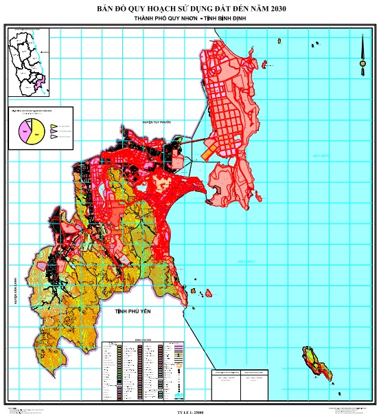Bản đồ quy hoạch sử dụng đất đến 2030, thành phố Quy Nhơn