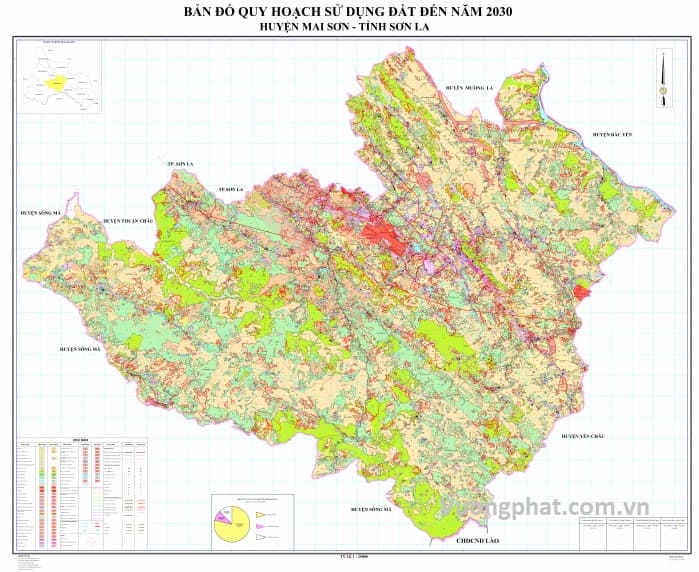 Bản đồ quy hoạch sử dụng đất đến 2030, huyện Mai Sơn