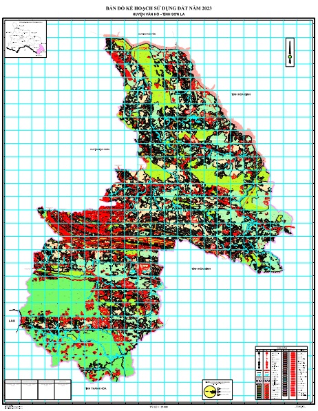 Bản đồ Kế hoạch sử dụng đất năm 2023, huyện Vân Hồ