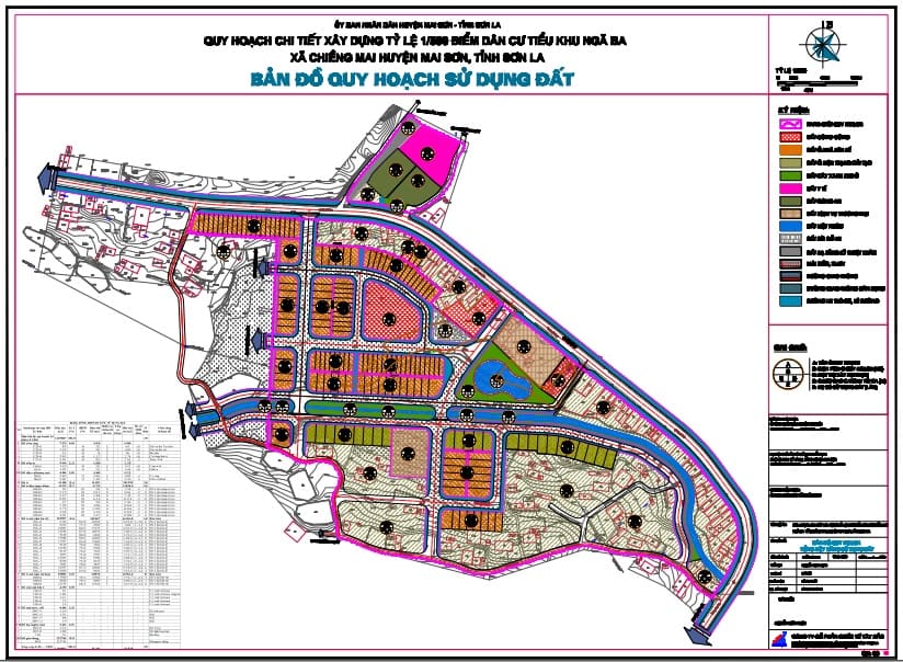 Bản đồ quy hoạch chi tiết điểm dân cư Ngã Ba, xã Chiềng Mai