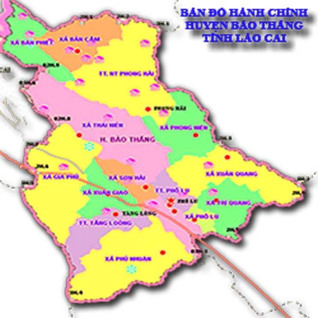 Bản đồ huyện Bảo Thắng