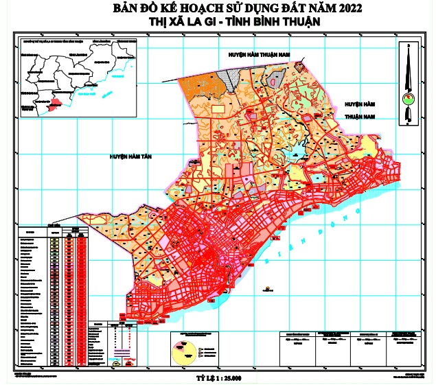 Bản đồ kế hoạch sử dụng đất năm 2022, thị xã La Gi