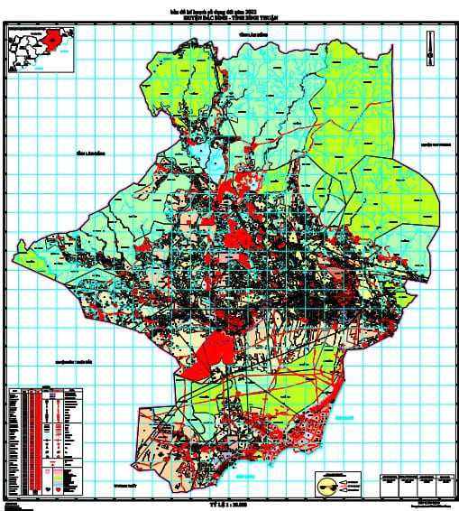 Bản đồ kế hoạch sử dụng đất năm 2022, huyện Bắc Bình