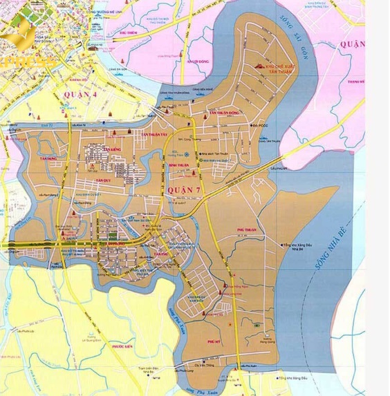 Bản đồ quận 7 thành phố Hồ Chí Minh