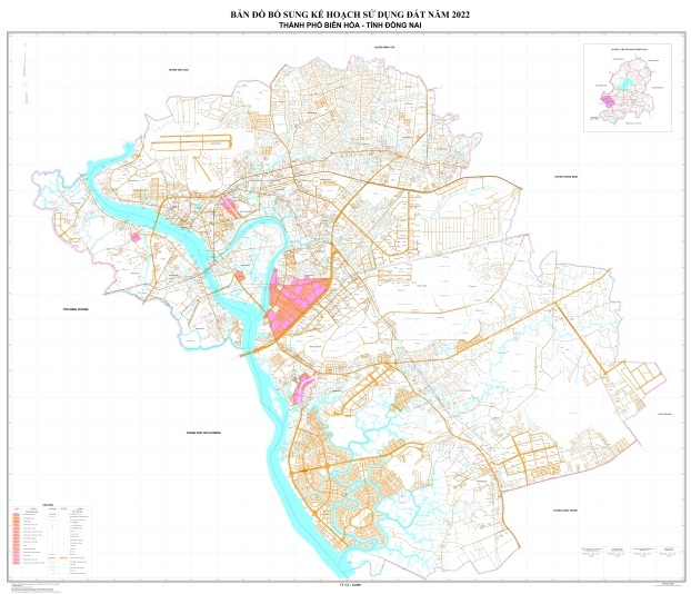 Bản đồ kế hoạch sử dụng đất năm 2022, thành phố Biên Hòa