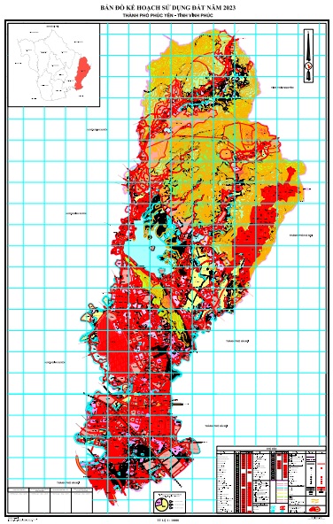 Bản đồ kế hoạch sử dụng đất năm 2023, thành phố Phúc Yên