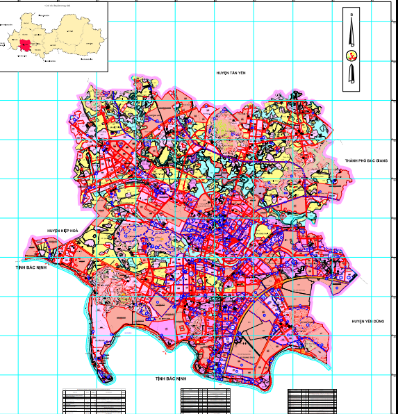 Bản đồ kế hoạch sử dụng đất năm 2022, huyện Việt Yên