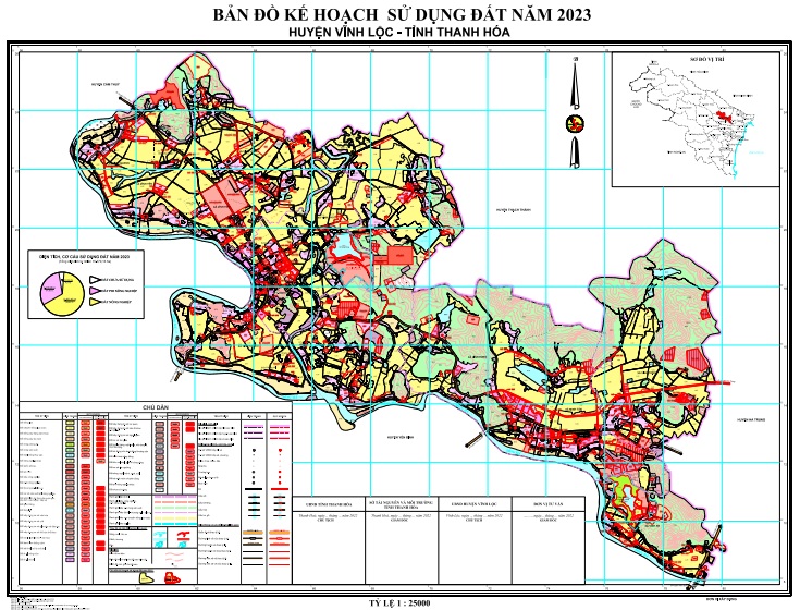 Bản đồ kế hoạch sử dụng đất năm 2023, huyện Vĩnh Lộc