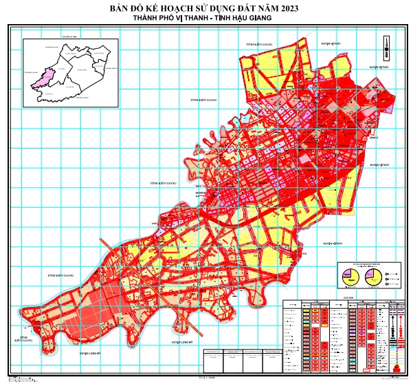 Bản đồ Kế hoạch sử dụng đất năm 2023, thành phố Vị Thanh