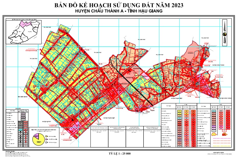 Bản đồ Kế hoạch sử dụng đất năm 2023, huyện Châu Thành A