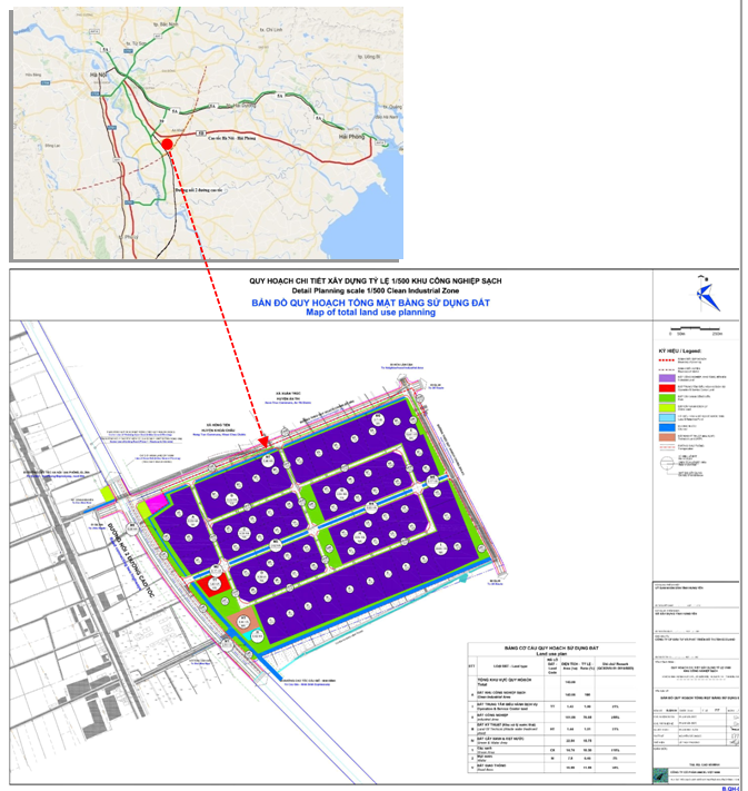 Bản đồ quy hoạch Khu công nghiệp Sạch Hưng Yên