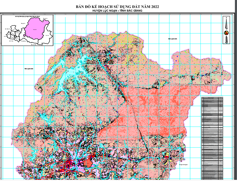 Bản đồ Kế hoạch sử dụng đất năm 2022, huyện Lục Ngạn