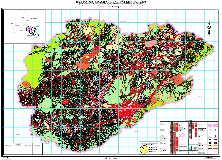 Bản đồ quy hoạch sử dụng đất đến 2030, huyện Tân Kỳ