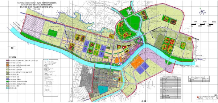 Bản đồ quy hoạch sử dụng đất thị trấn Phong Điền, thành phố Cần Thơ