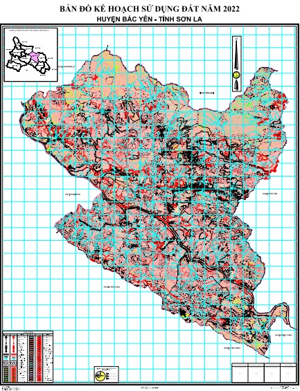 Bản đồ kế hoạch sử dụng đất năm 2022, huyện Bắc Yên