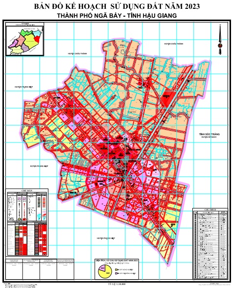 Bản đồ kế hoạch sử dụng đất năm 2023, thành phố Ngã Bảy