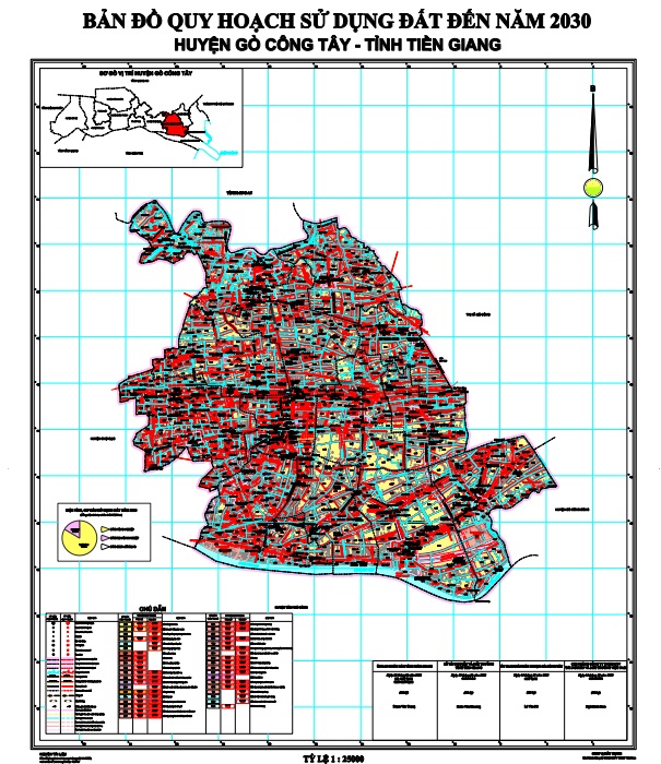 Bản đồ quy hoạch sử dụng đất đến 2030, huyện Gò Công Tây