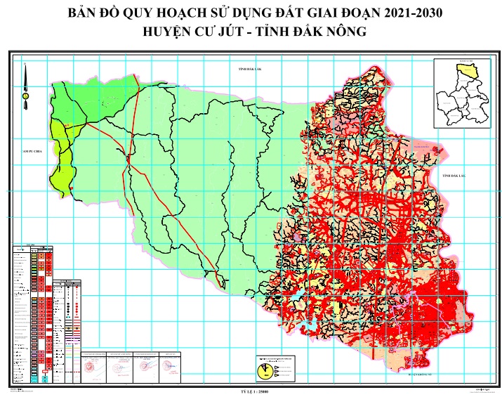 Bản đồ quy hoạch sử dụng đất đến 2030, huyện Cư Jut