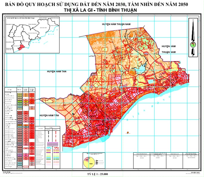 Bản đồ quy hoạch sử dụng đất đến 2030, thị xã LaGi