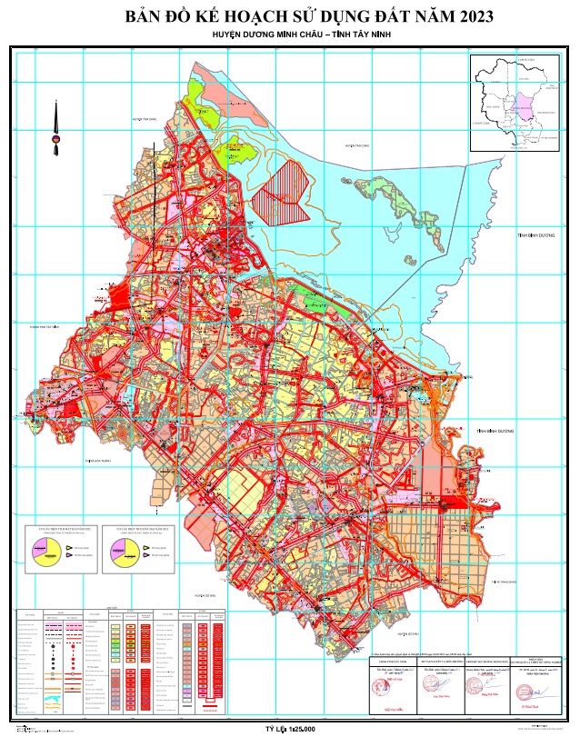 Bản đồ Kế hoạch sử dụng đất năm 2023, huyện Dương Minh Châu