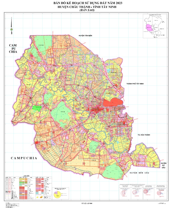 Bản đồ Kế hoạch sử dụng đất năm 2023, huyện Châu Thành