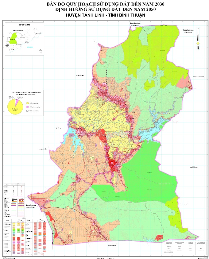 Bản đồ quy hoạch sử dụng đất đến 2030, huyện Tánh Linh
