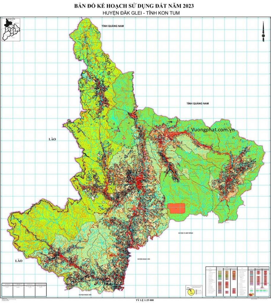 Bản đồ Kế hoạch sử dụng đất năm 2023, huyện Đắk Glei