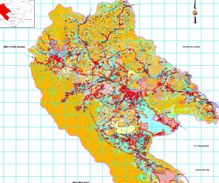 Bản đồ quy hoạch sử dụng đất huyện Đại Từ đến 2030
