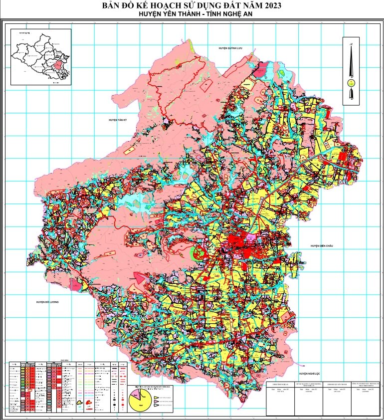 Bản đồ Kế hoạch sử dụng đất năm 2023, huyện Yên Thành