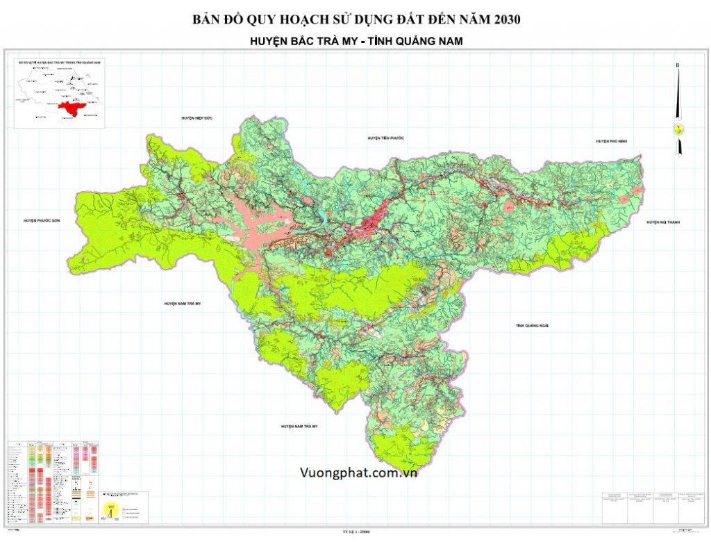 Bản đồ quy hoạch sử dụng đất đến 2030, huyện Bắc Trà My