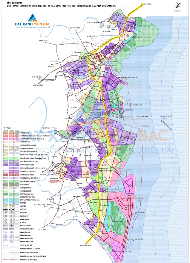 Bản đồ quy hoạch Khu kinh tế Thái Bình