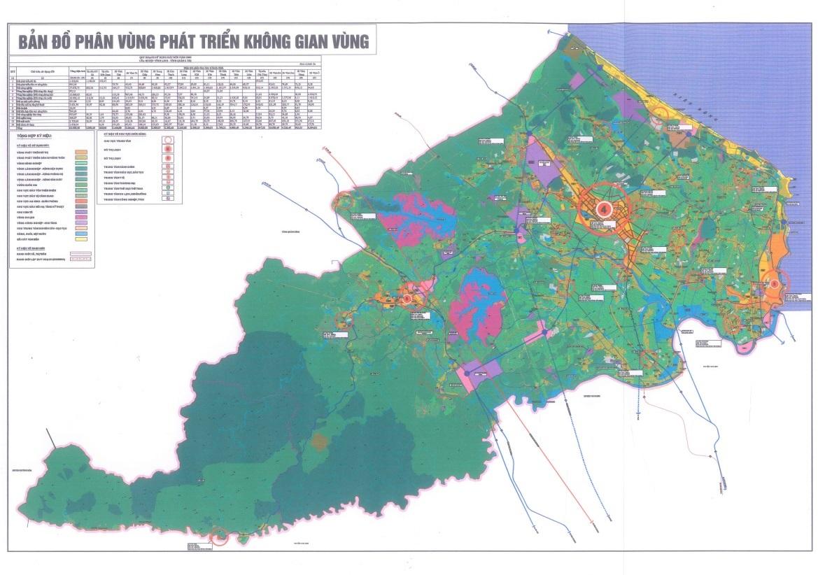 Bản đồ phân bố không gian vùng huyện Vĩnh Linh