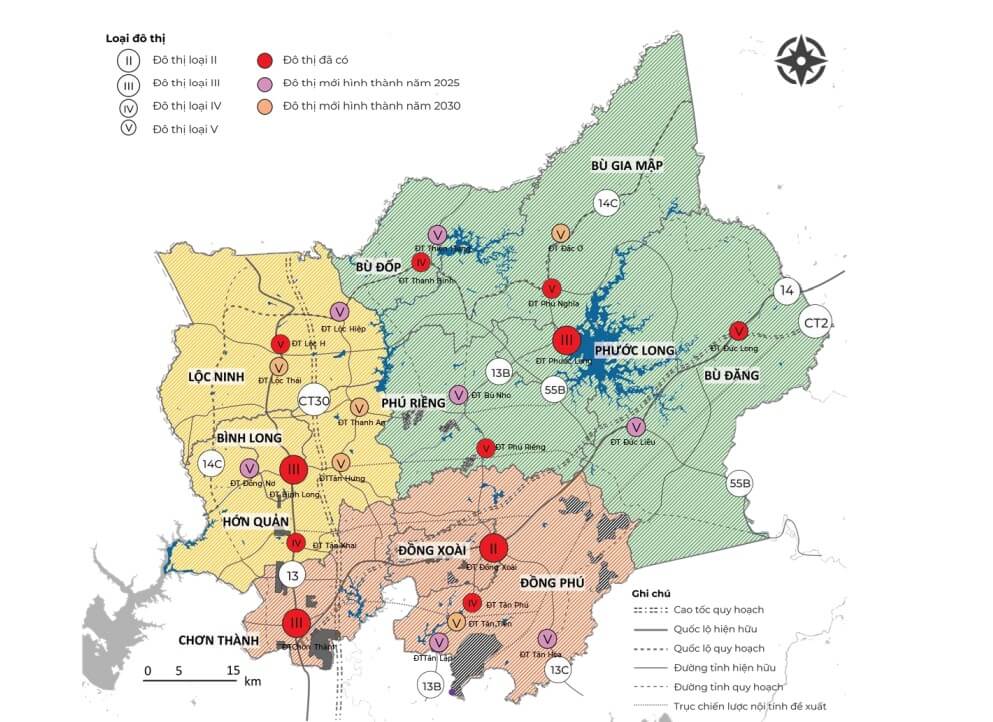 Phương án hệ thống đô thị tỉnh Bình Phước đến năm 2030
