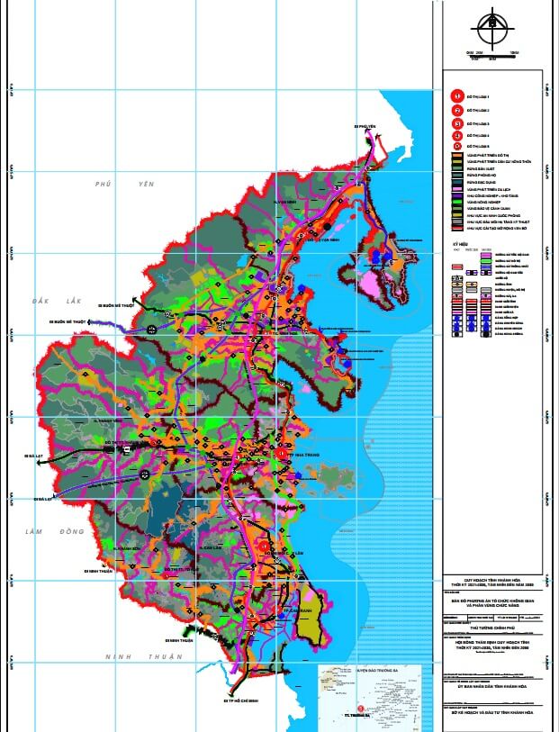 Bản đồ quy hoạch không gian tỉnh Khánh Hoà đến 2030, tầm nhìn đến 2050