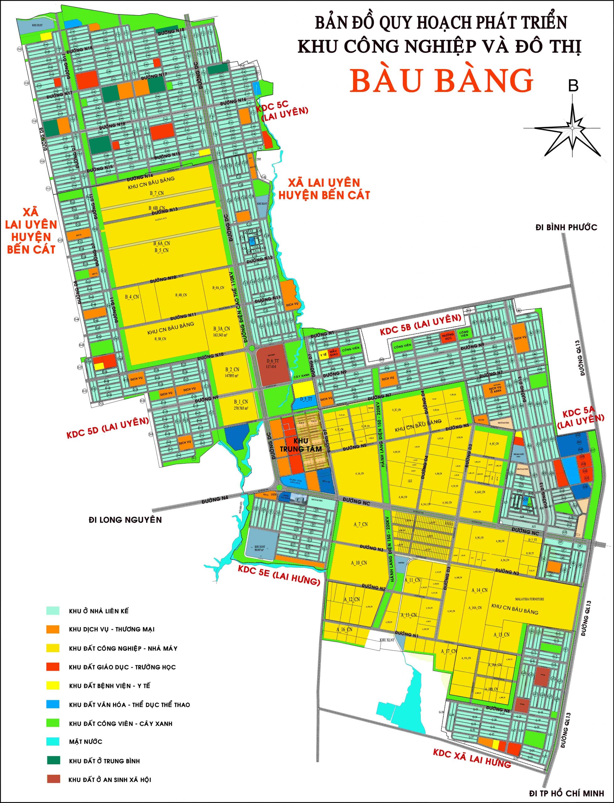 Bản đồ quy hoạch KCN Bàu Bàng