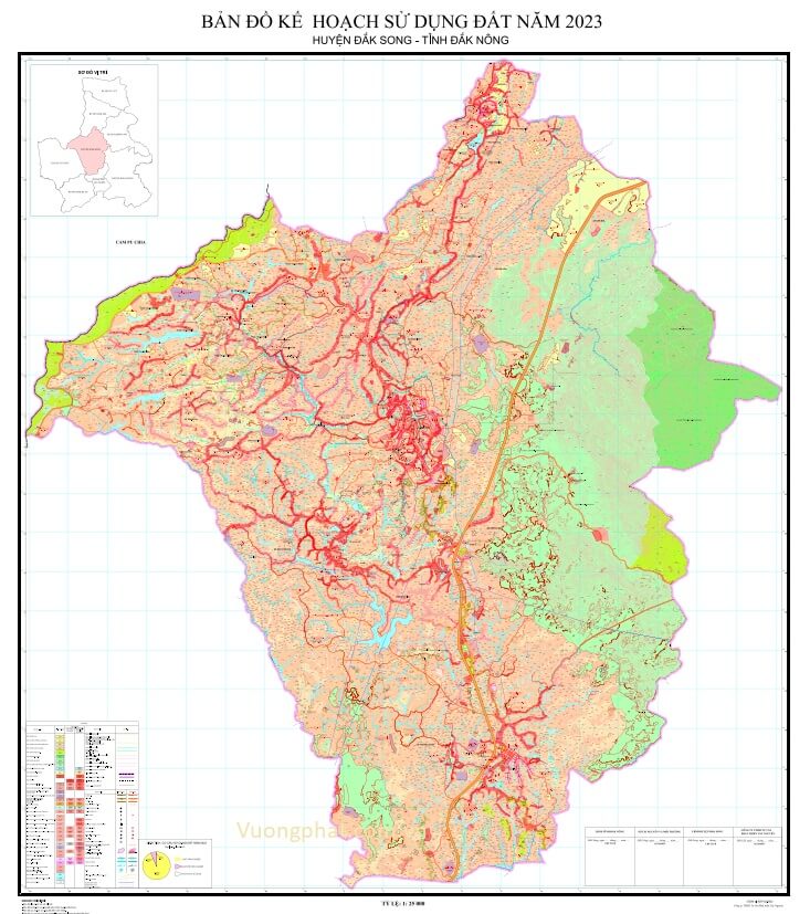 Bản đồ Kế hoạch sử dụng đất năm 2023, huyện Đắk Song